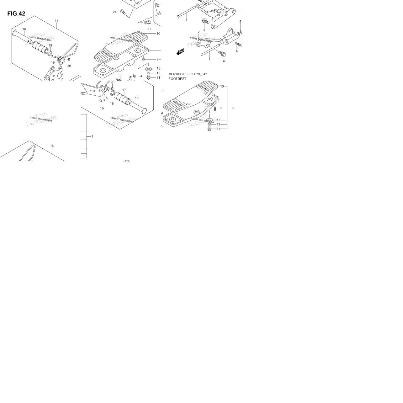 Footrest (Vlr1800k8/Tk8/K9)