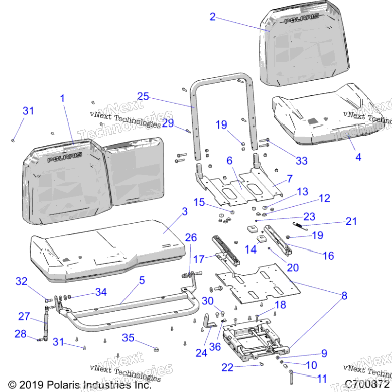 Body, Seat Asm. And Slider R20rrsd4c1