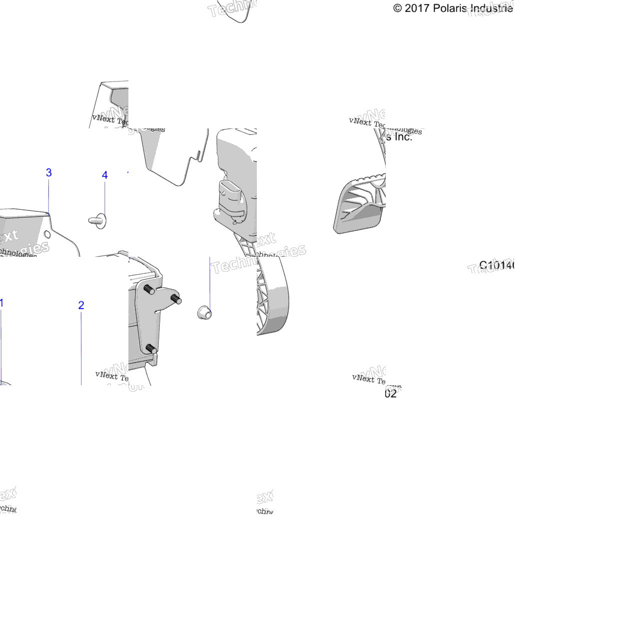 Engine, Throttle Pedal And Mount