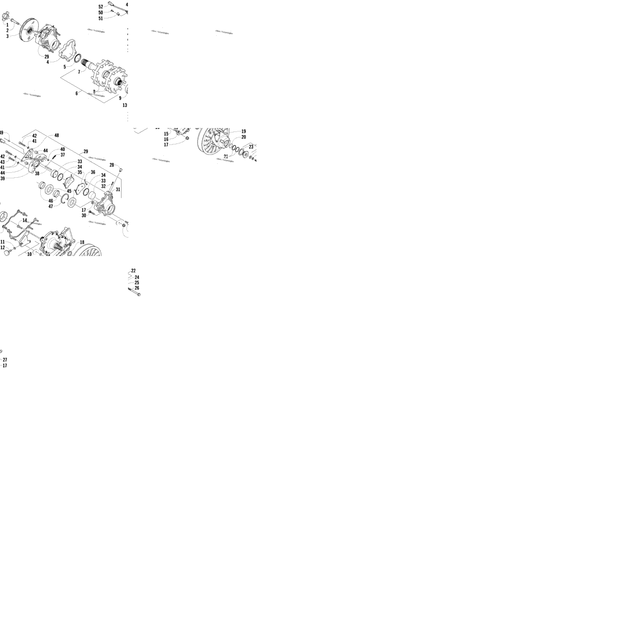 Drive Train Shaft And Brake Assemblies