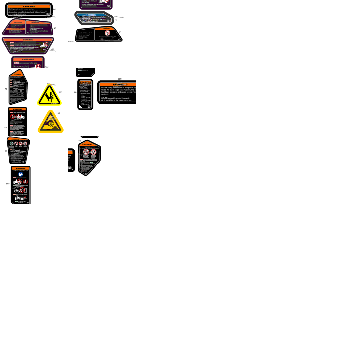 Body - Warning Decals