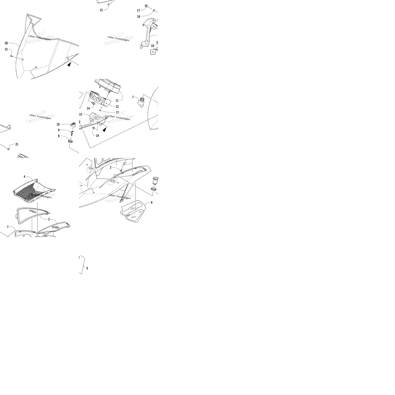 Windshield And Instruments Assemblies