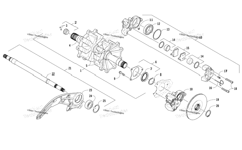 Drive Train Shafts And Brake Assemblies