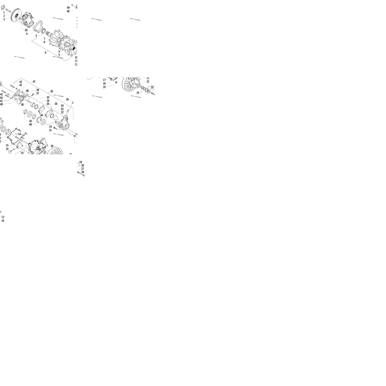 Drive Train Shaft And Brake Assemblies