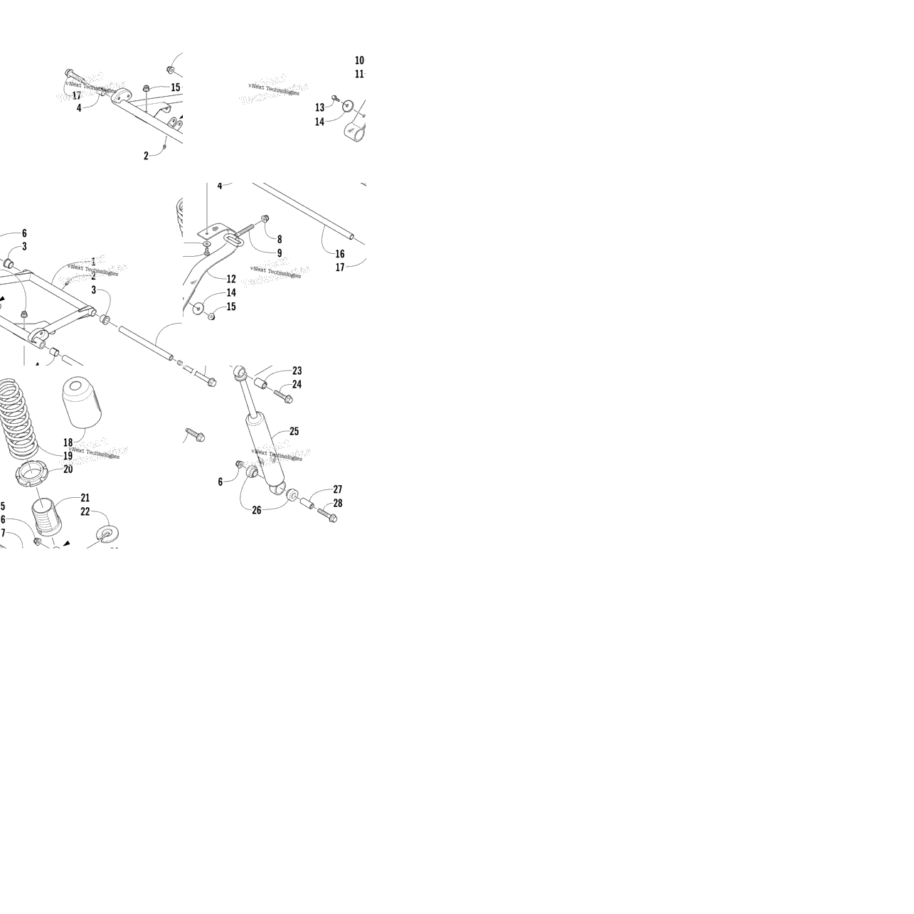 Rear Suspension Front Arm Assembly