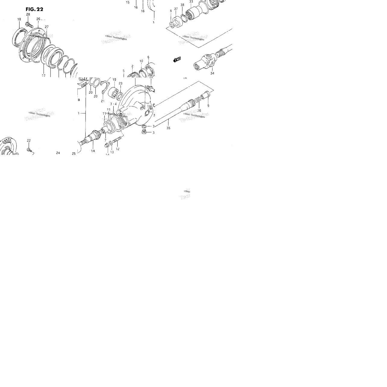 Propeller Shaft-Final Drive Gear