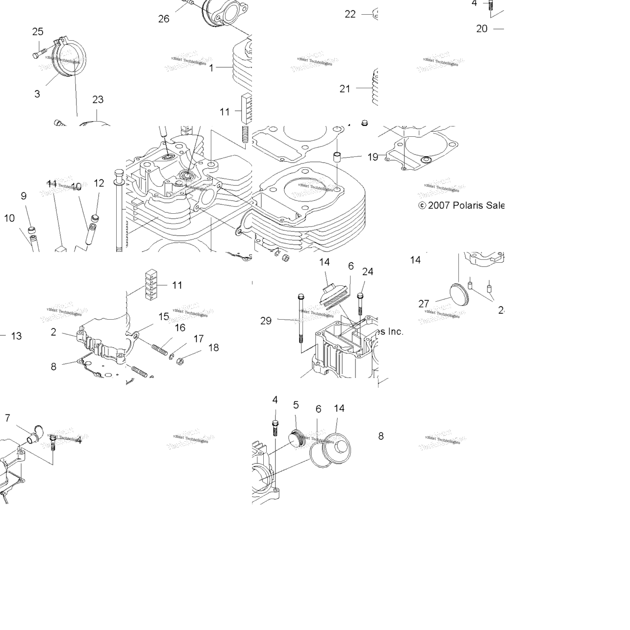 Engine, Cylinder & Head