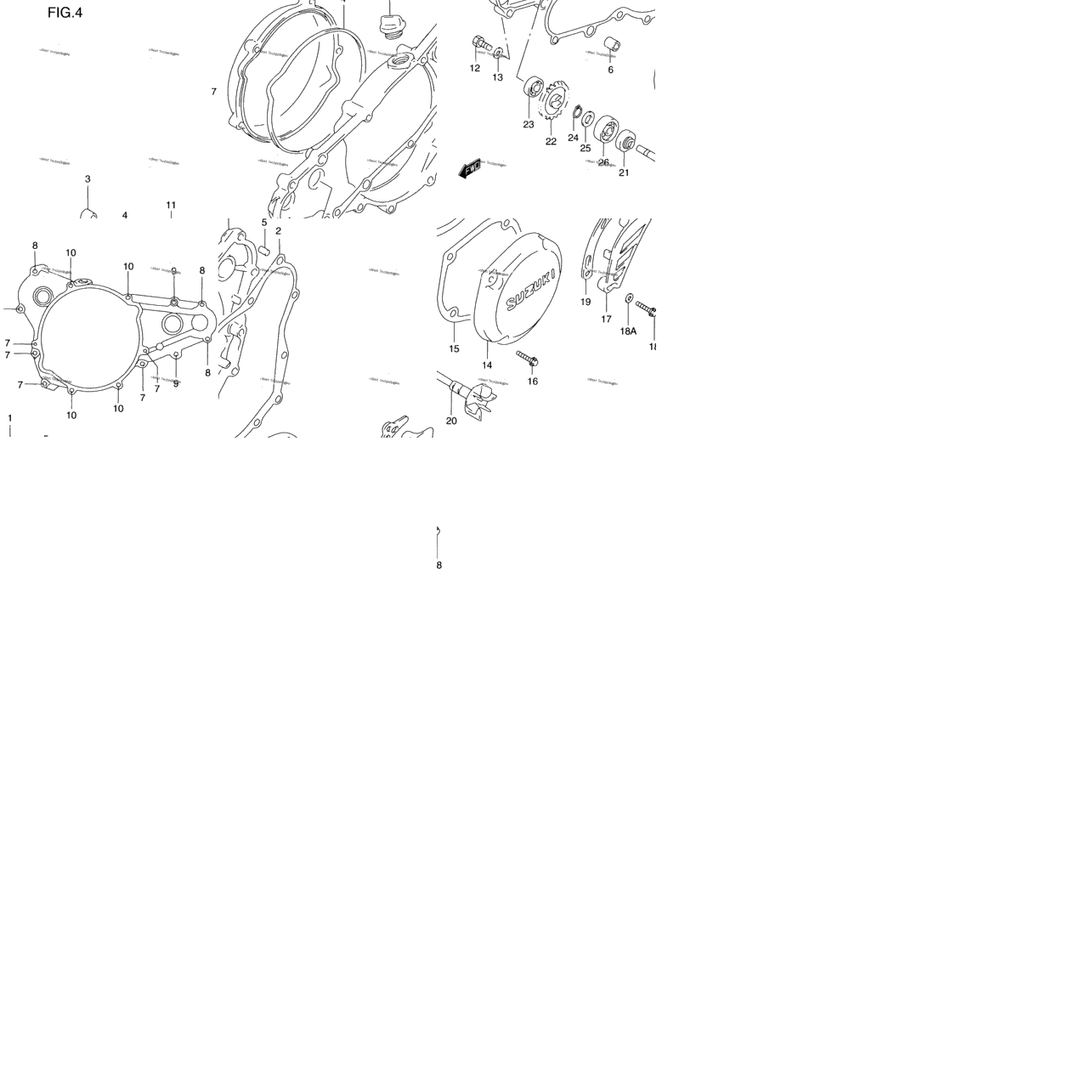 Crankcase Cover- Water Pump
