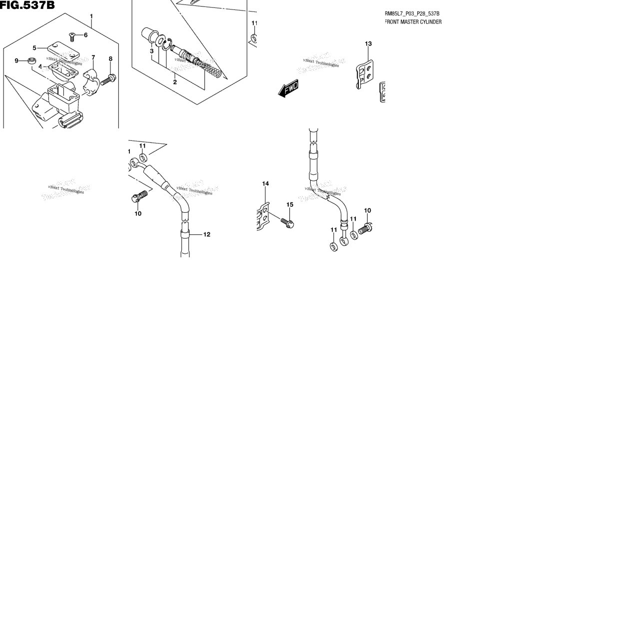 Front Master Cylinder (Rm85l7 P28)