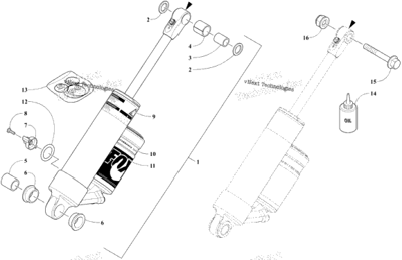 Rear Suspension Rear Arm Shock Absorber