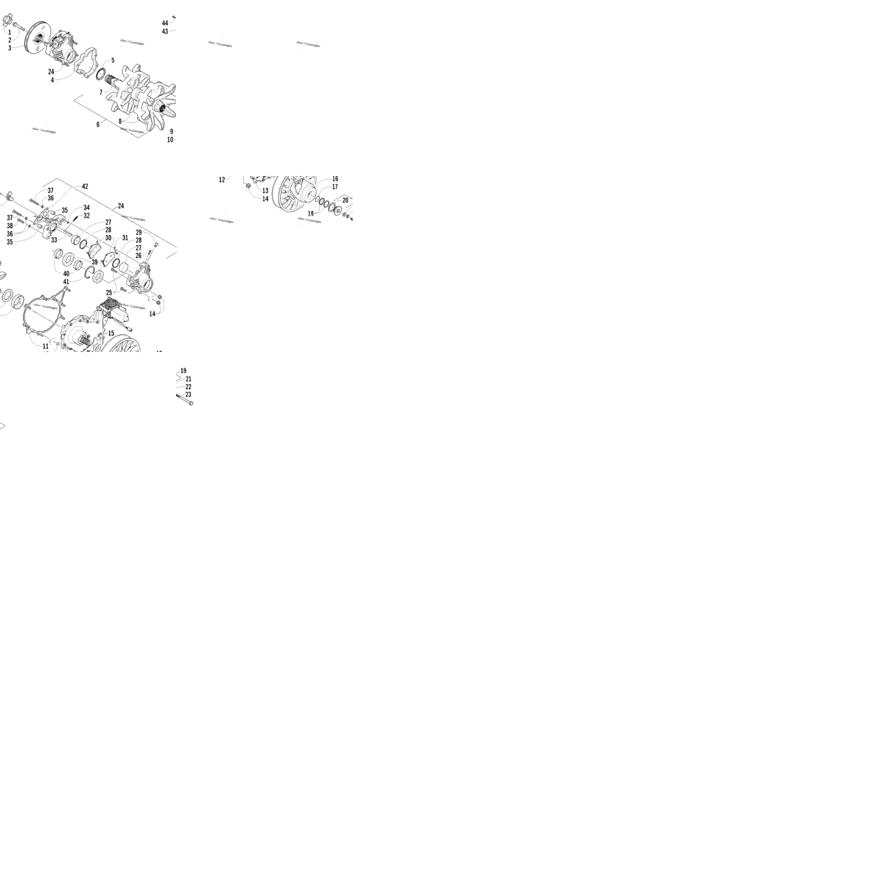 Drive Train Shaft And Brake Assemblies
