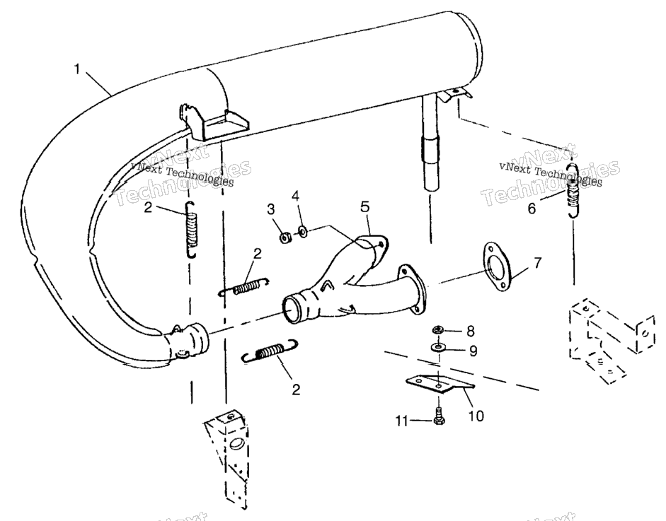 Exhaust System 500 Rmk 0982964 & European 500 Rmk