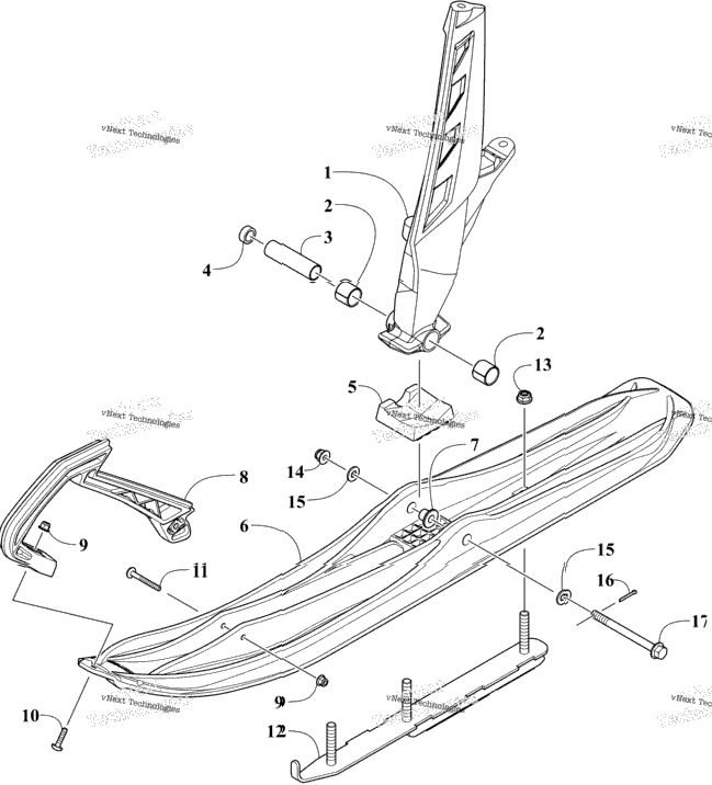 Ski And Spindle Assembly