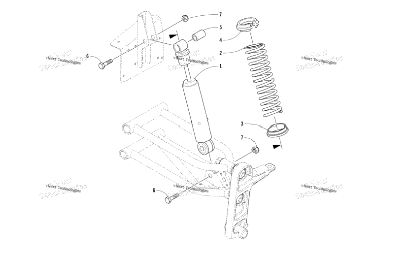 Front Suspension Shock Absorber Assembly