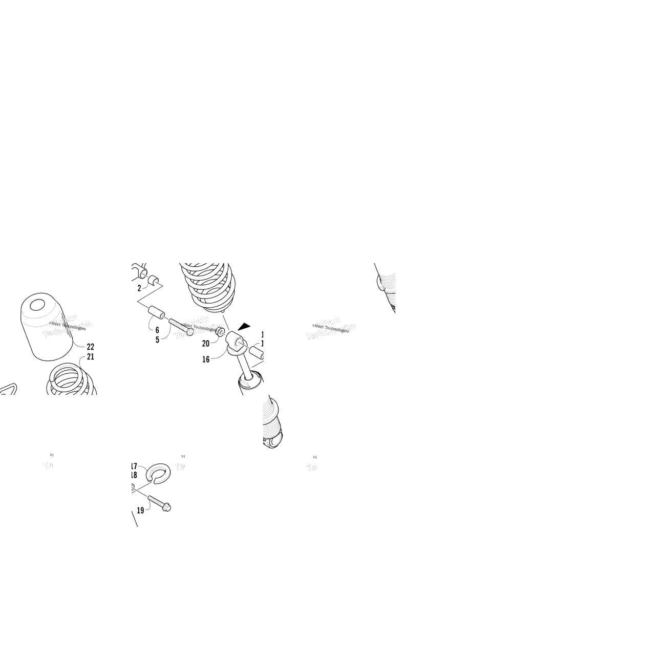 Rear Suspension Front Arm Assembly