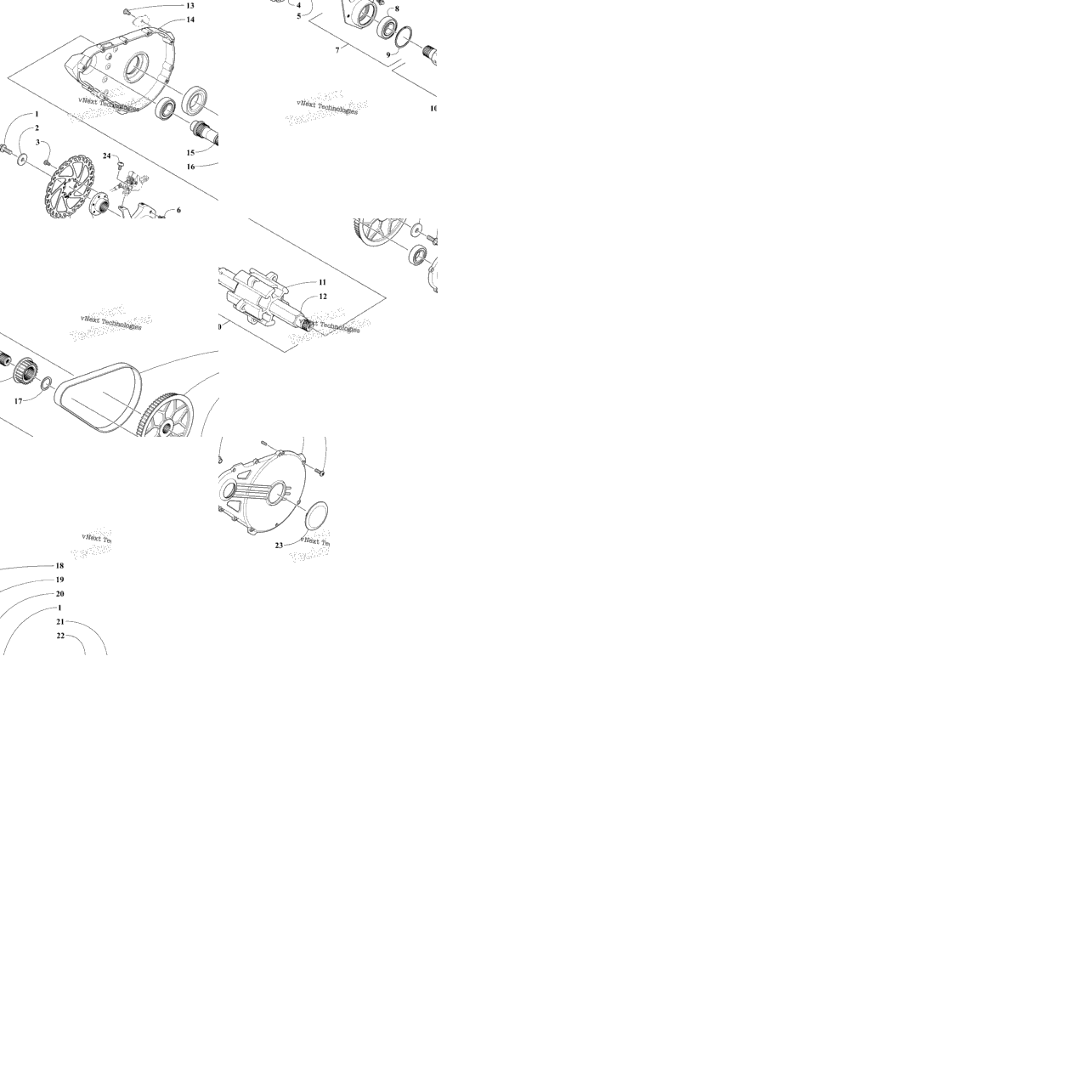 Drive Train Shaft And Brake Assemblies