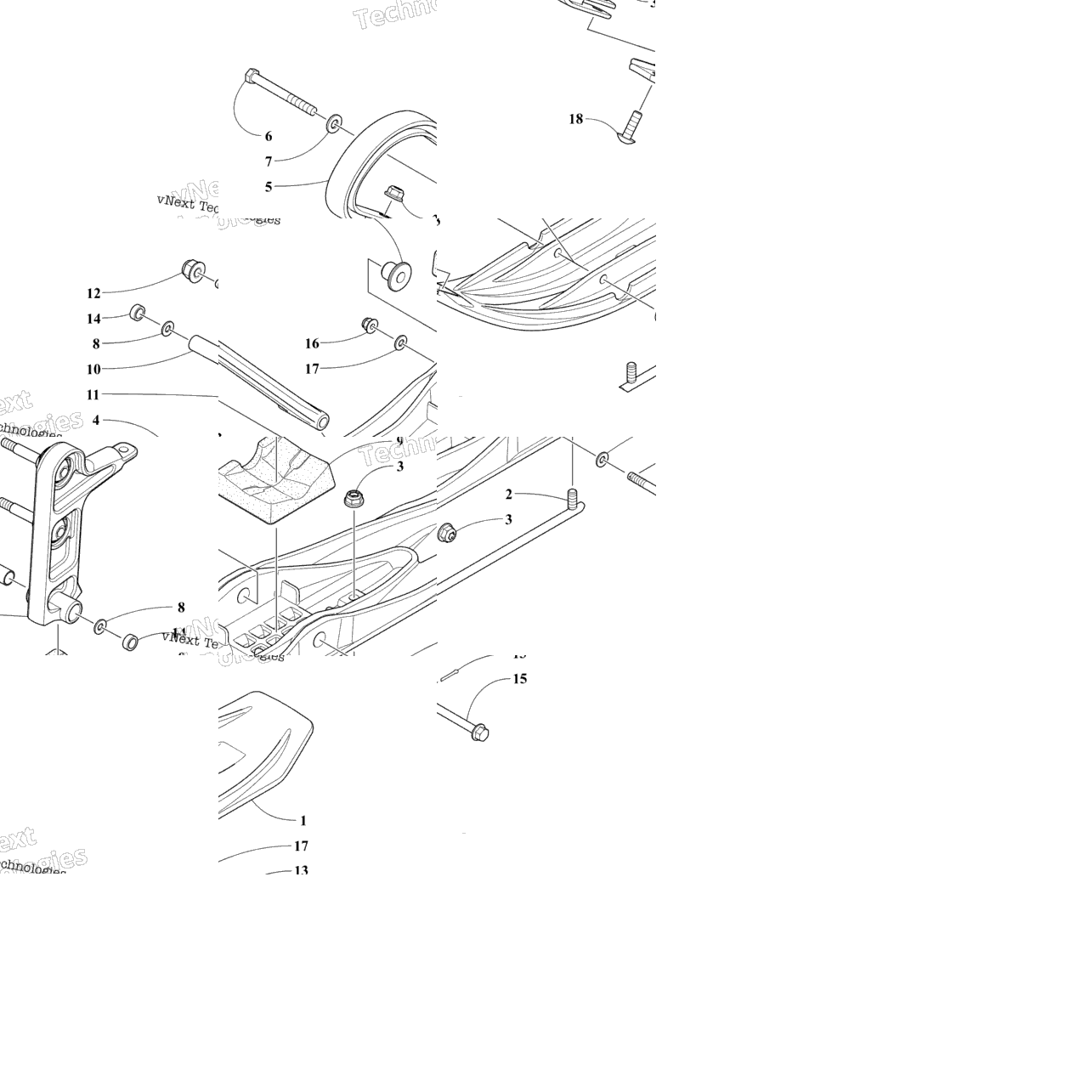 Ski And Spindle Assembly