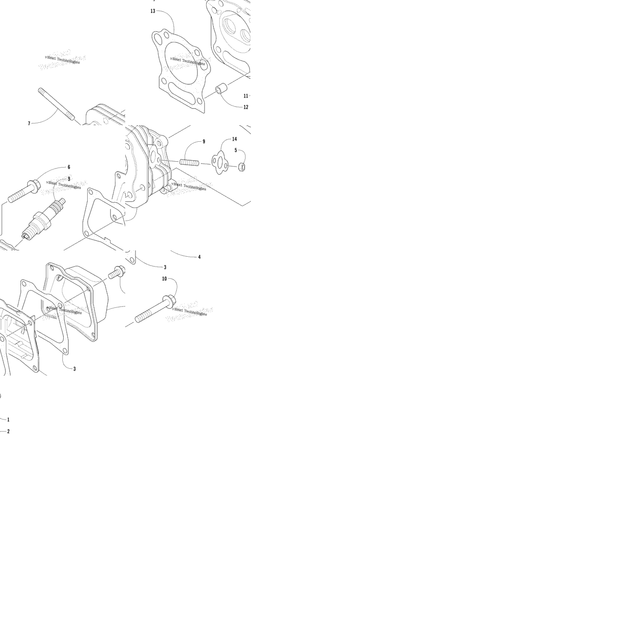 Cylinder Head And Air Breather Assembly