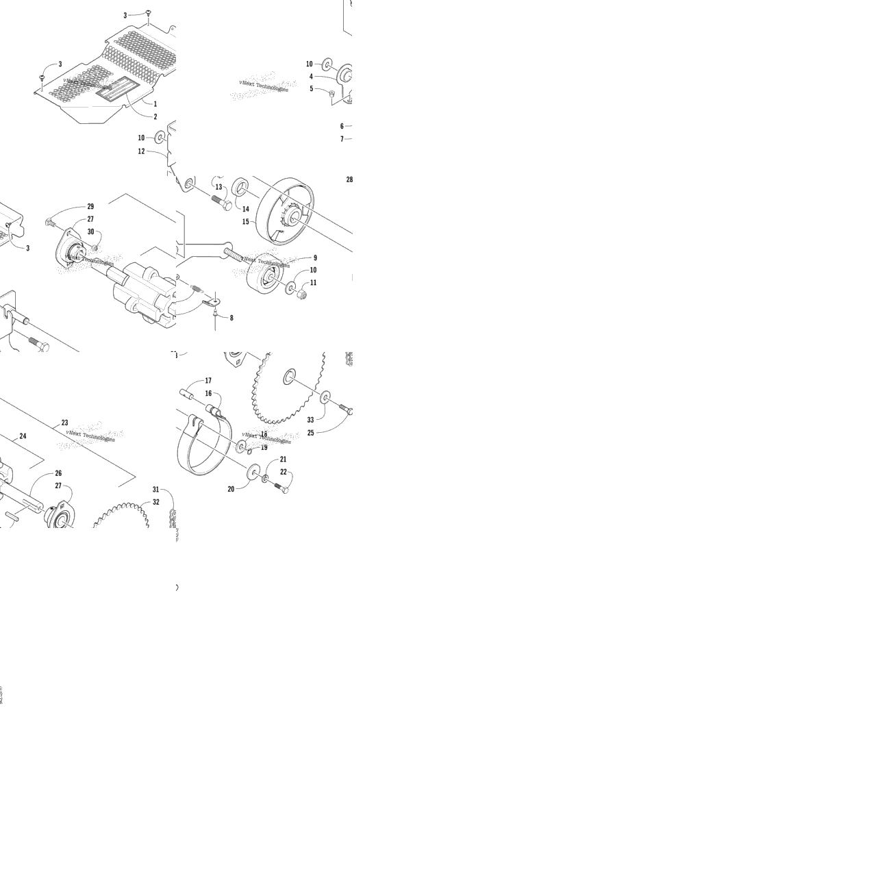 Drive Train Shaft And Brake Assemblies