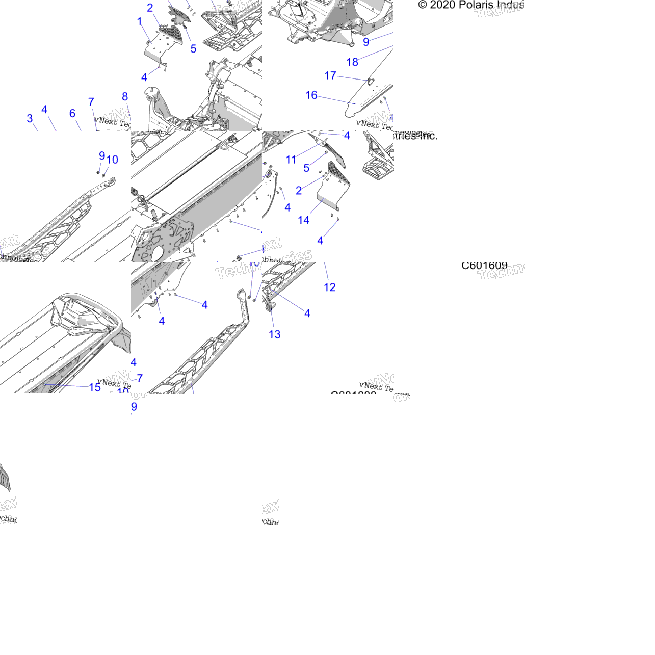 Chassis, Clutch Guard, Footrests, & Runningboards All Options