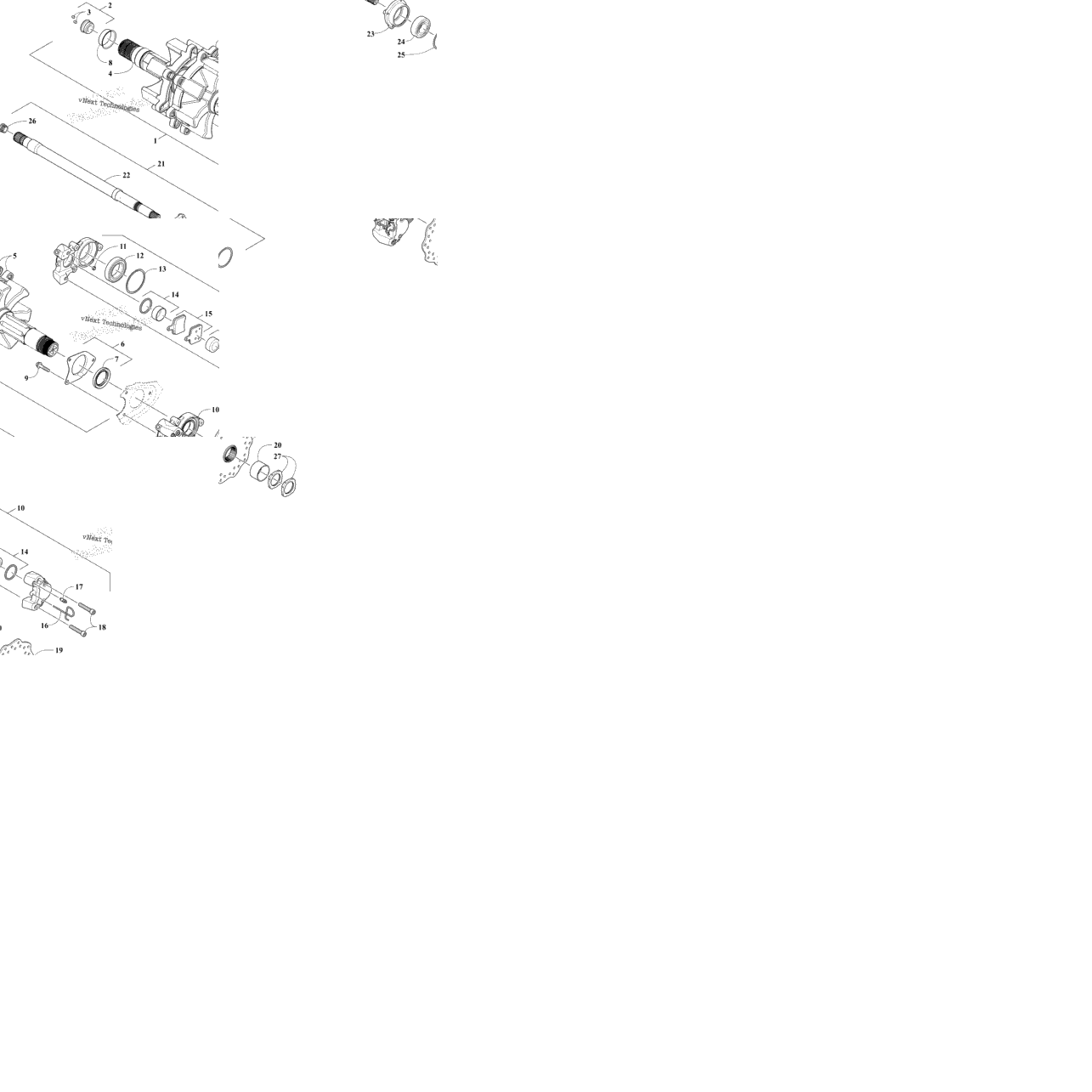 Drive Train Shafts And Brake Assemblies
