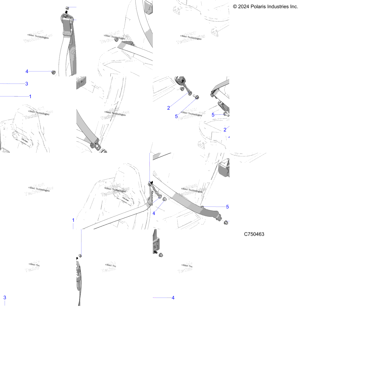 Body, Seat Belt Mounting, Rear