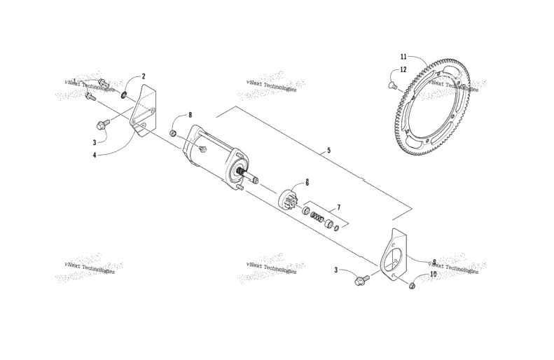 Electric Start - Starter Motor Assembly