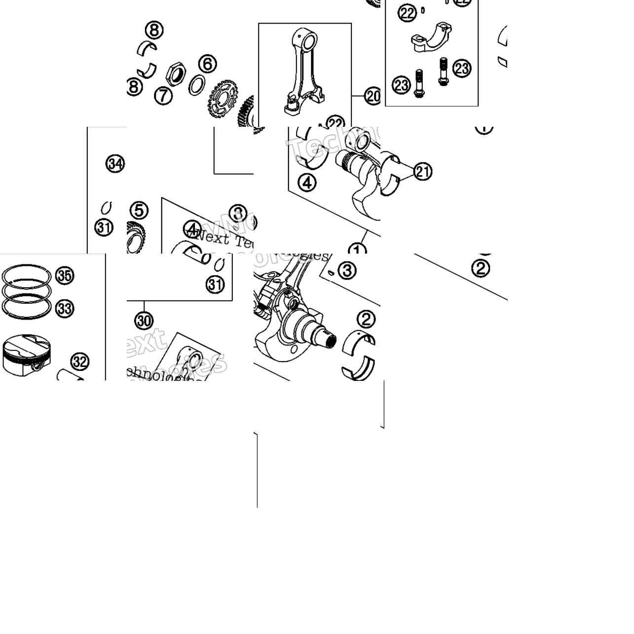 Crankshaft, Piston