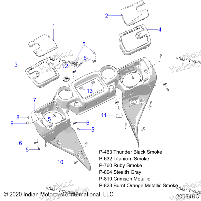 Body, Fairing Asm 4 N21tcdbb All Options