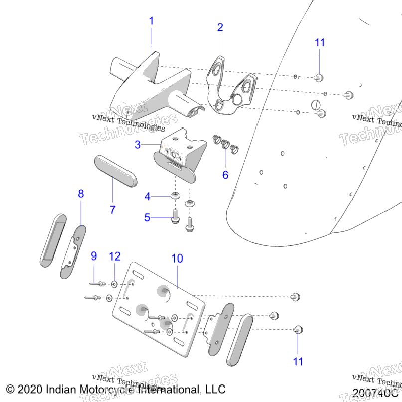 Body, License Plate Bracket/Rear Light Housing N21tcdbb All Options