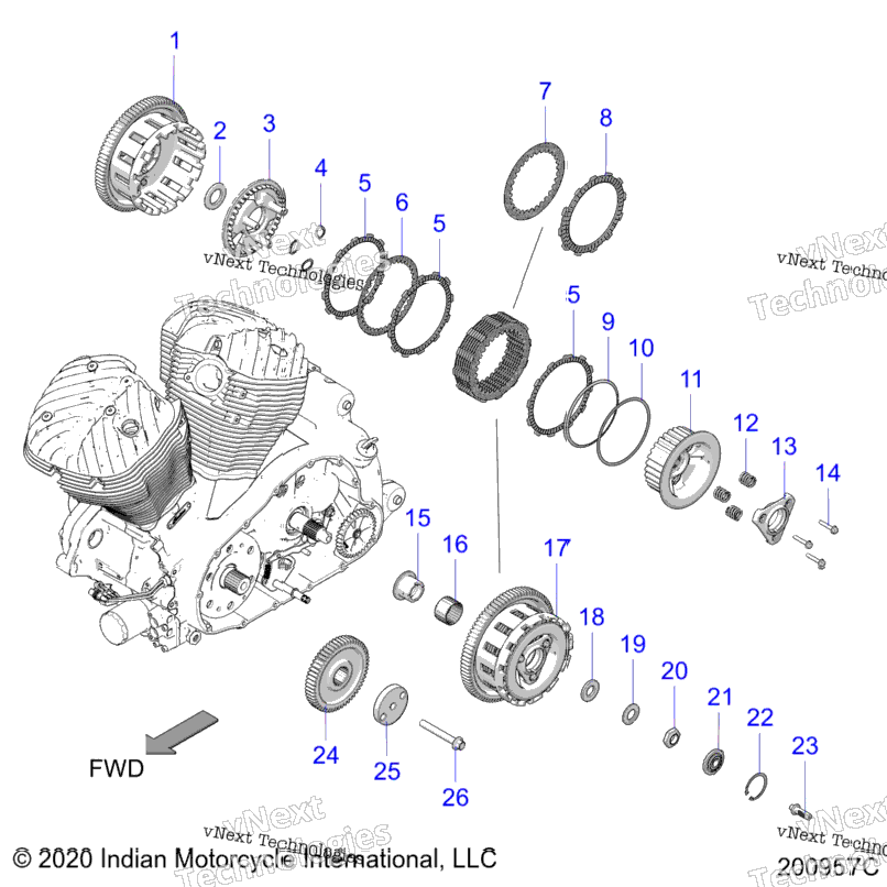 Drive Train, Clutch And Primary Drive N21trabb All Options