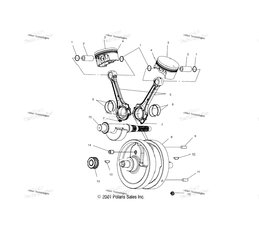 Engine, Crankshaft V01cb15cc