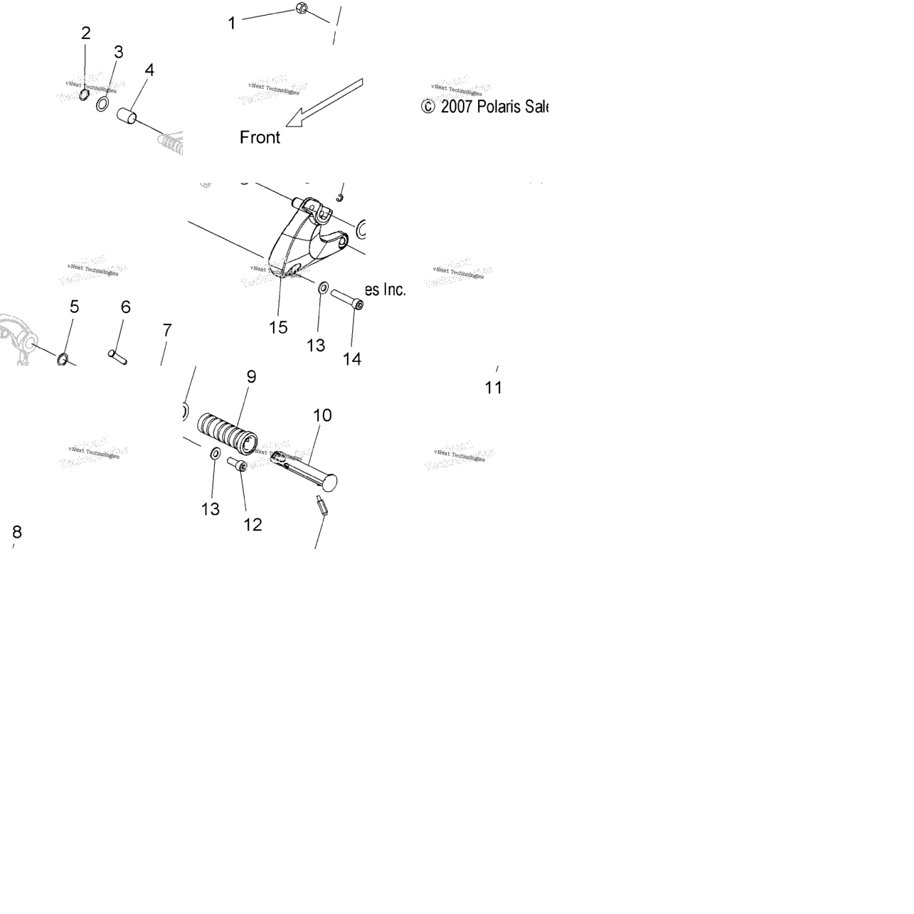 Chassis, Footpeg, L.H. All Options
