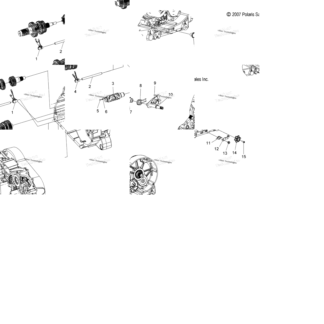 Drive Train, Shift Forks & Drum All Options