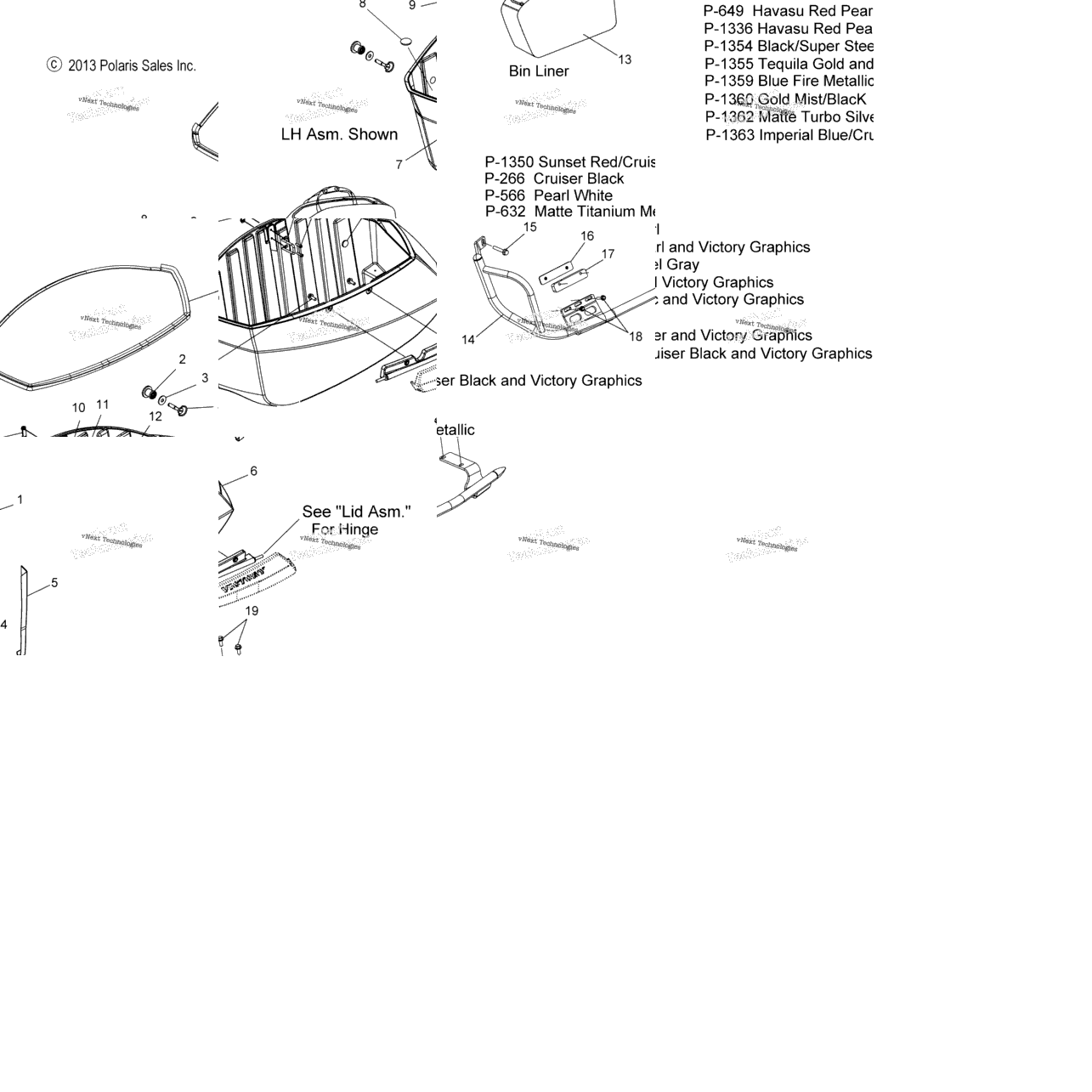 Body, Saddlebag Asm., Bin All Options