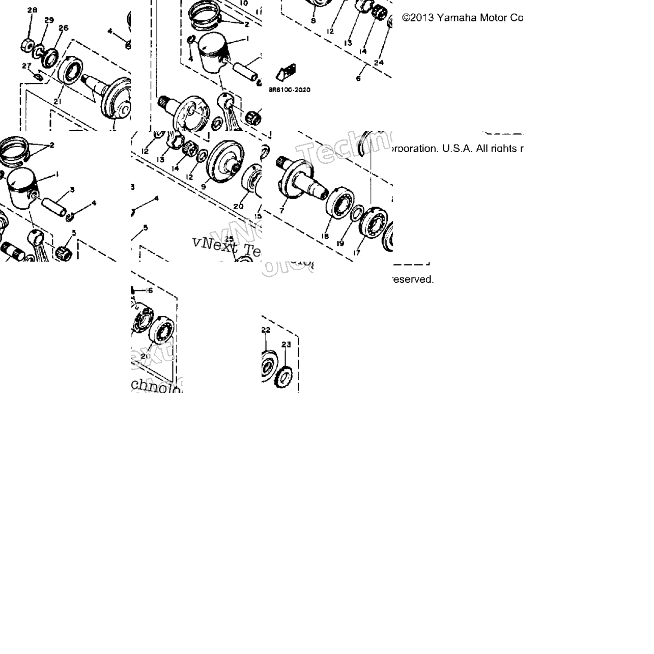 Crankshaft-Piston Sr540f