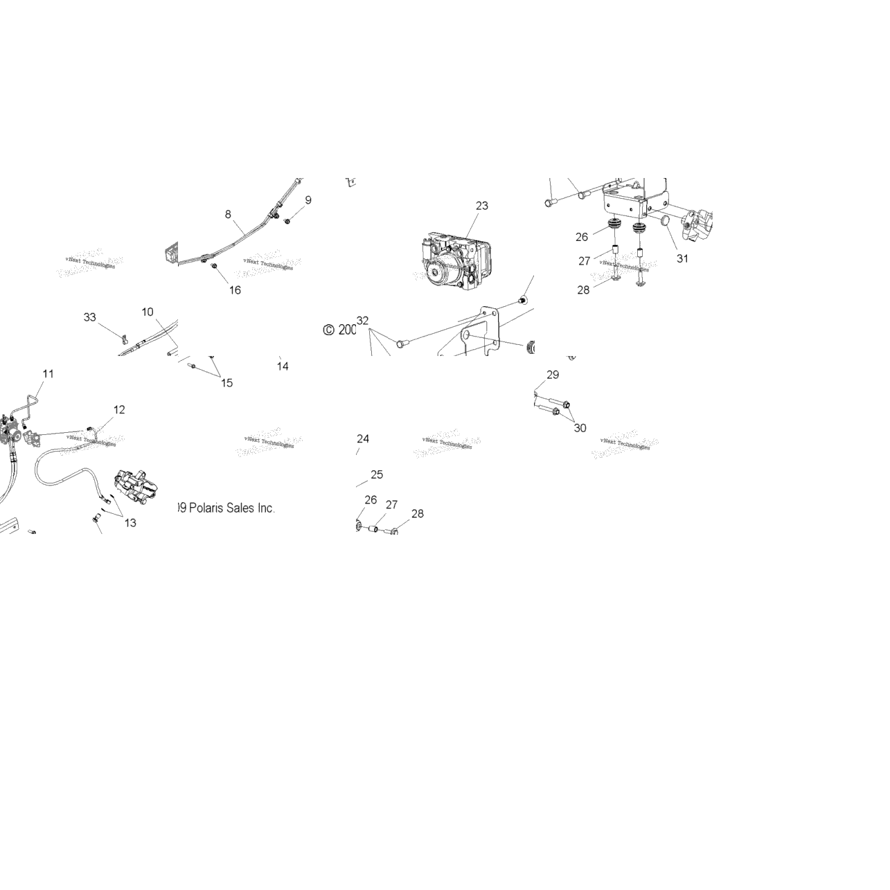 Brakes, Brake Lines, Rear W/Abs All Options