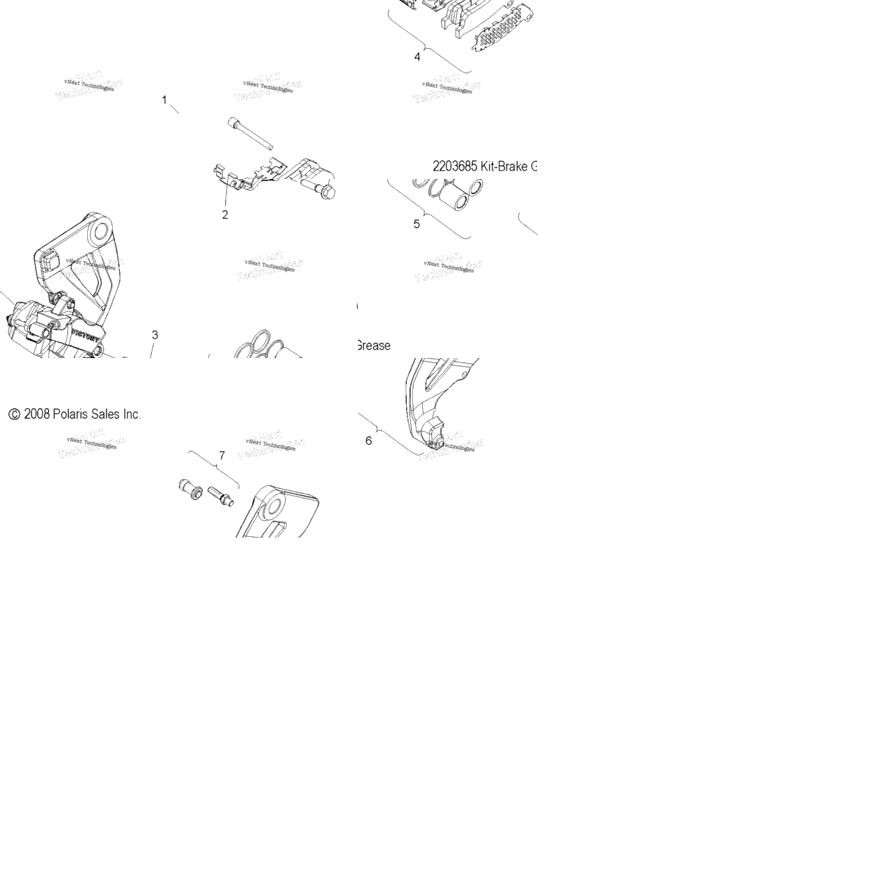 Brakes, Caliper, Rear All Options