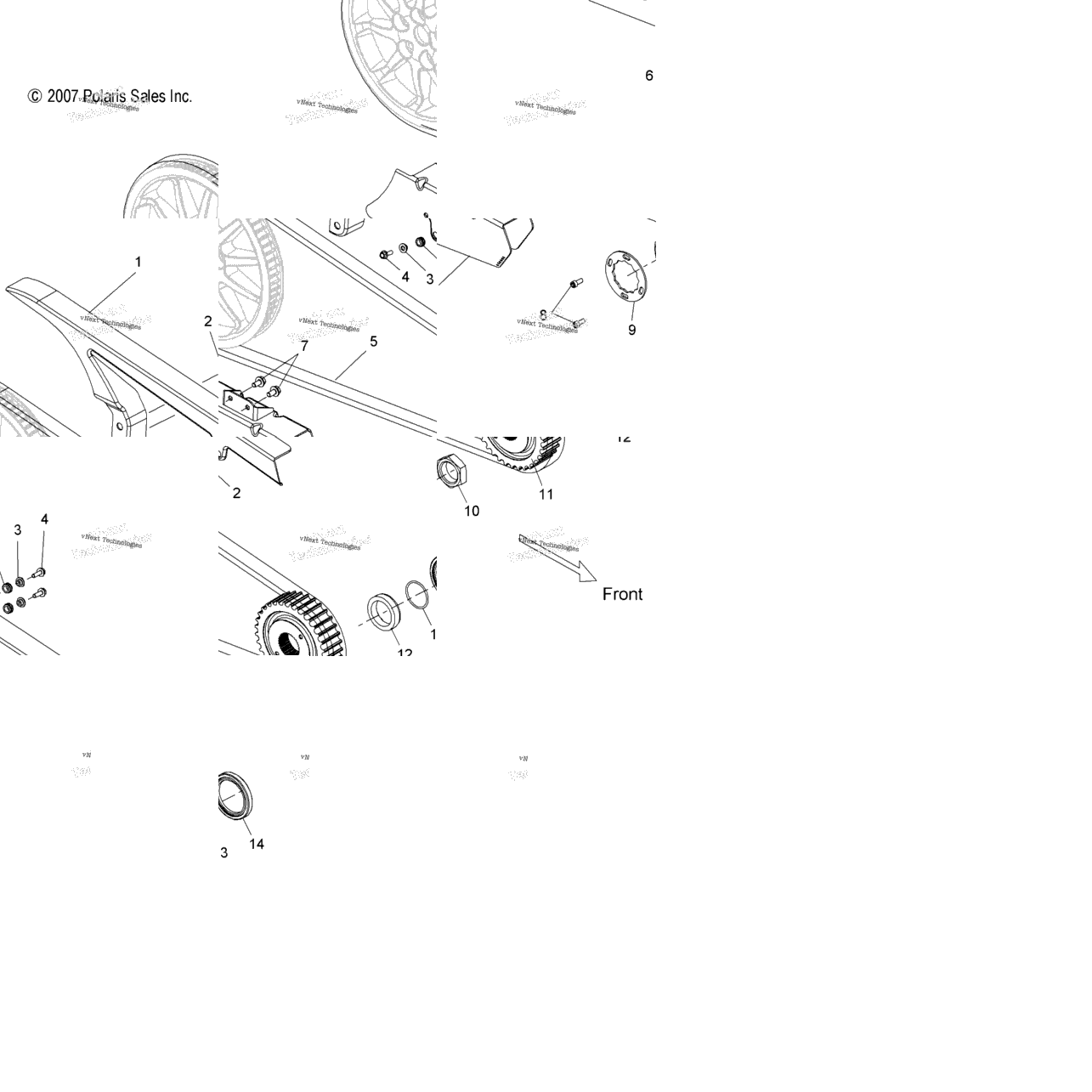 Drive Train, Drive Sprocket & Belt & Guards All Options