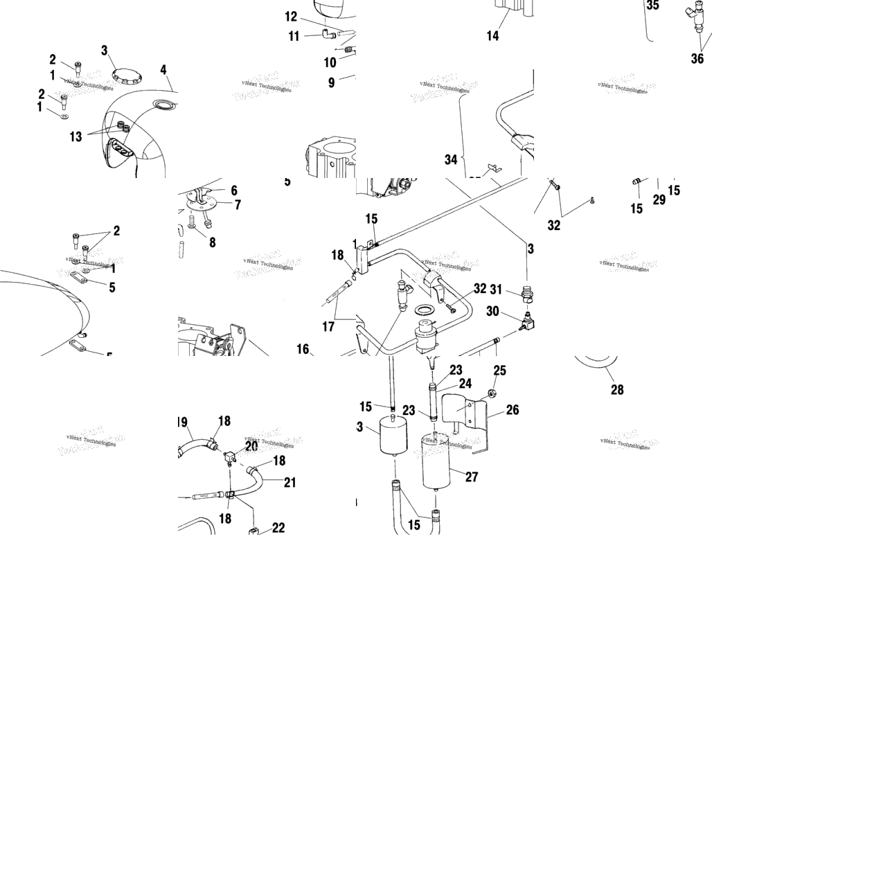 Fuel System, Fuel Tank, Pump, Rails & Throttle Body V01cs15dc