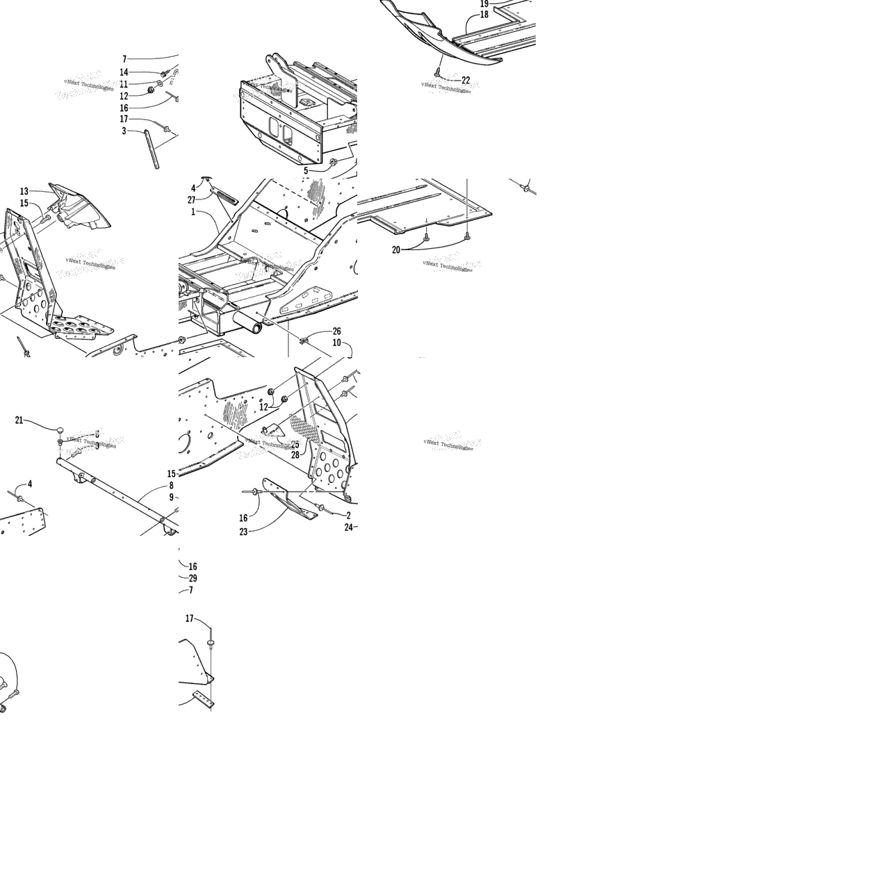 Front Frame And Footrest Assembly