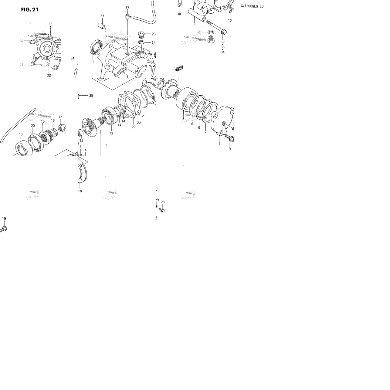 Secondary Drive Gear (Model F/F2)