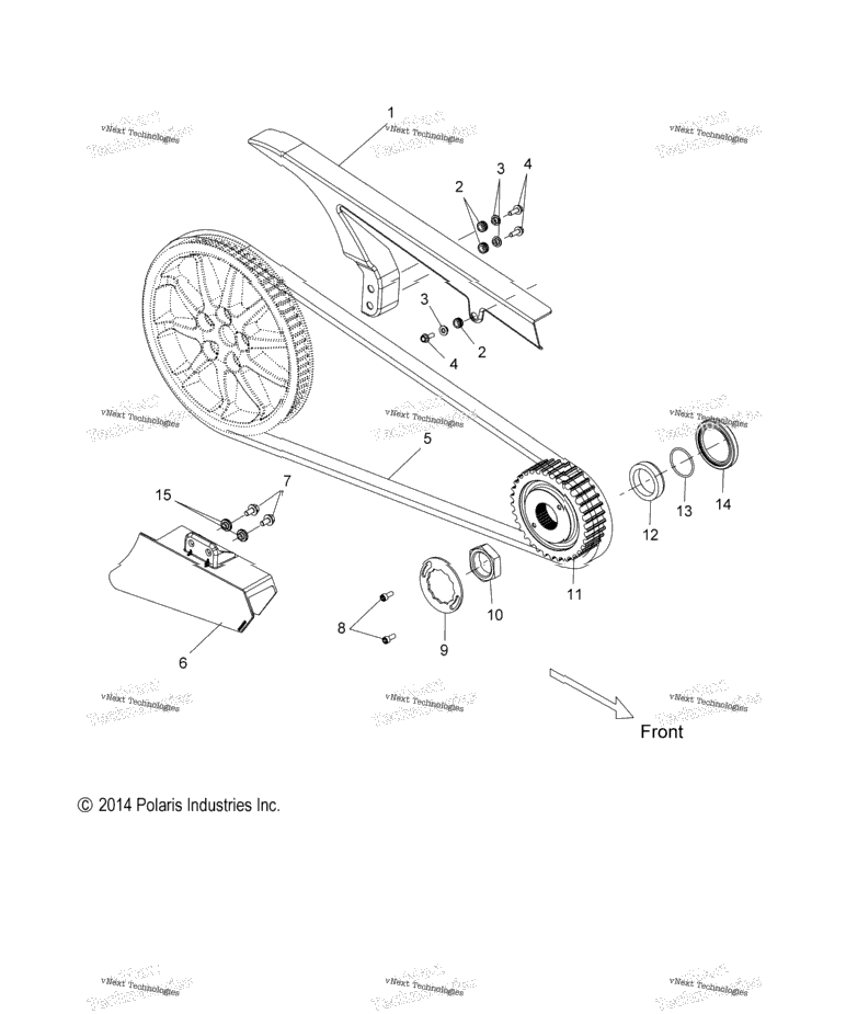 Drive Train, Drive Sprocket, Belt, & Guards All Options