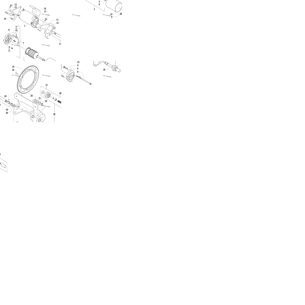 Flex-Drive Starter Motor Assembly (Optional)