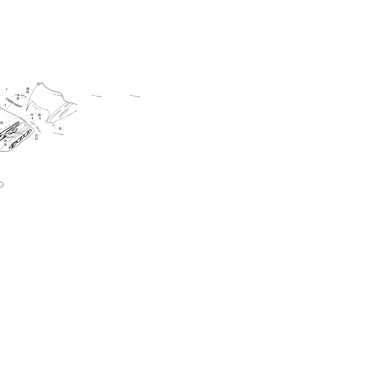 Hood And Windshield Assembly