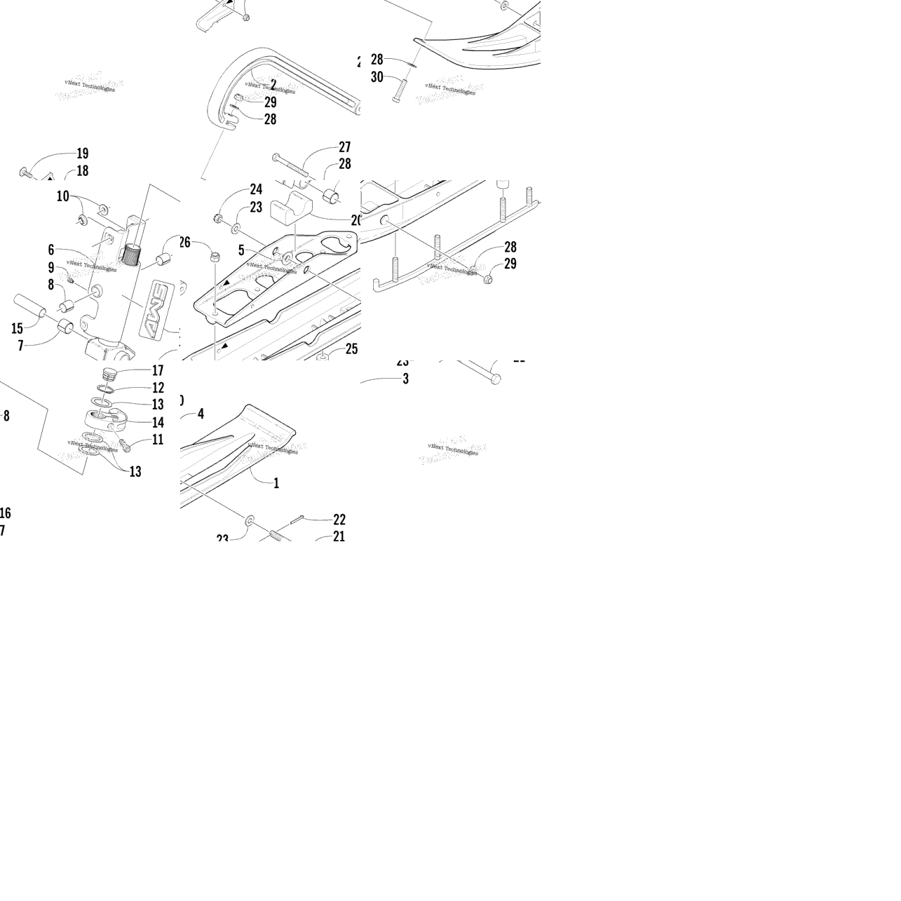 Ski And Spindle Assembly