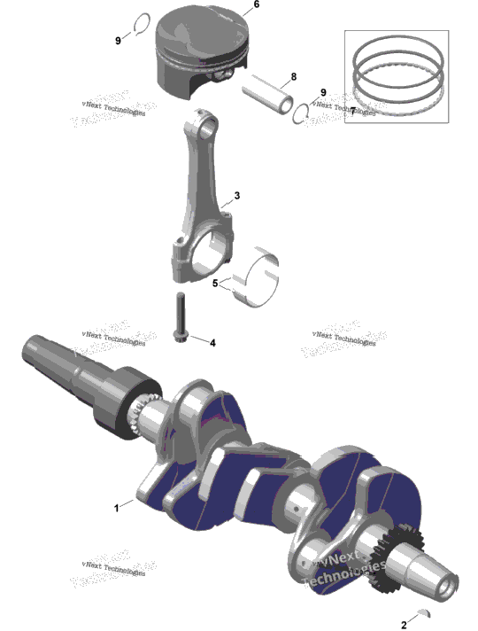 Rotax - Crankshaft And Pistons