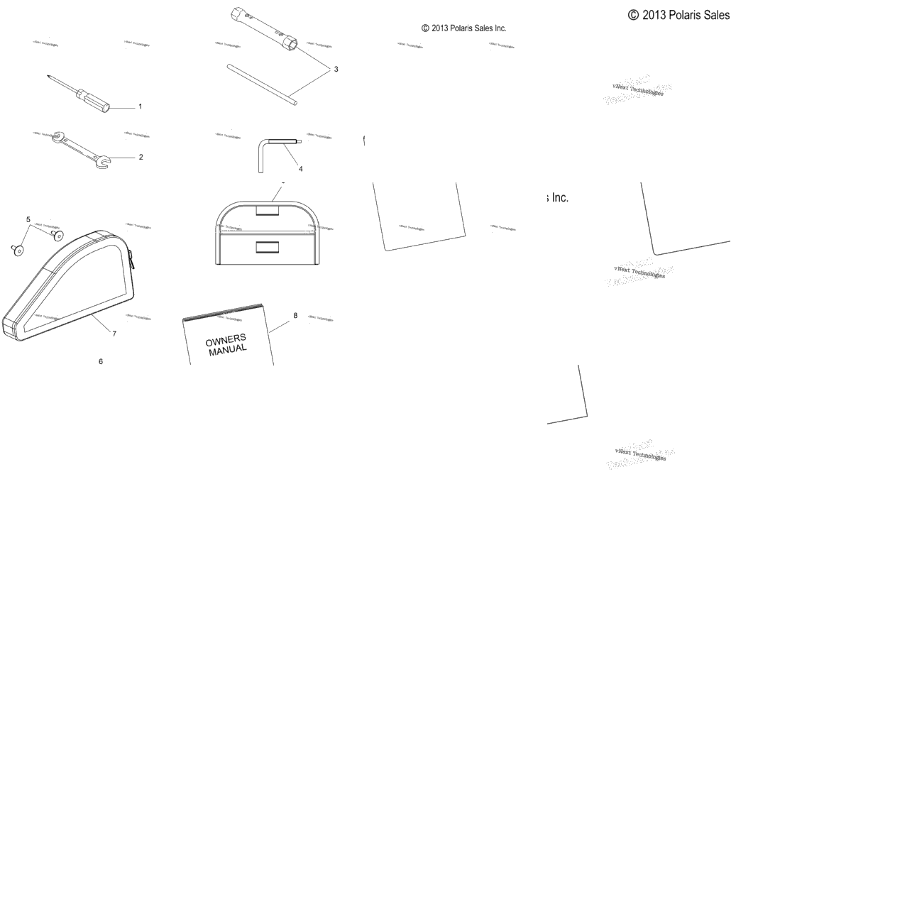 Tools, Tool Kit & Owners Manual All Options