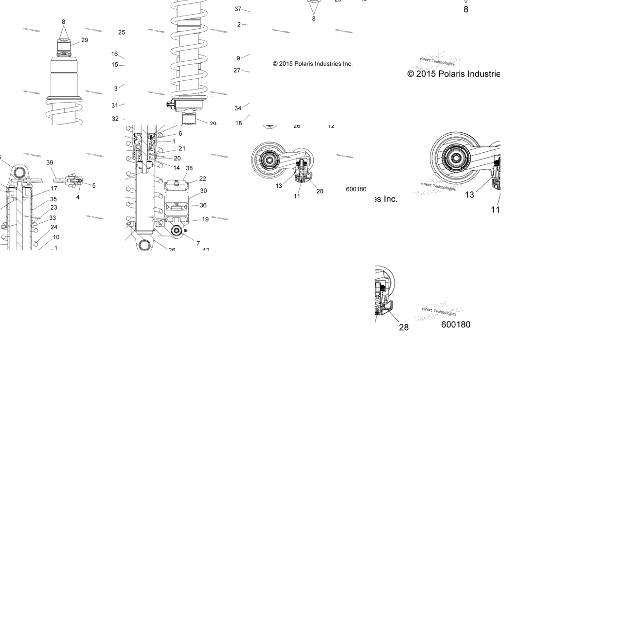 Suspension, Shock, Rear Track S16da8psl (600180)
