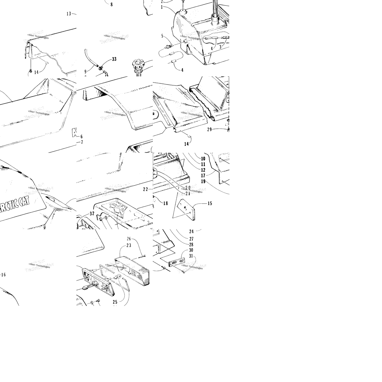 Gas Tank, Seat, And Taillight Assemblies